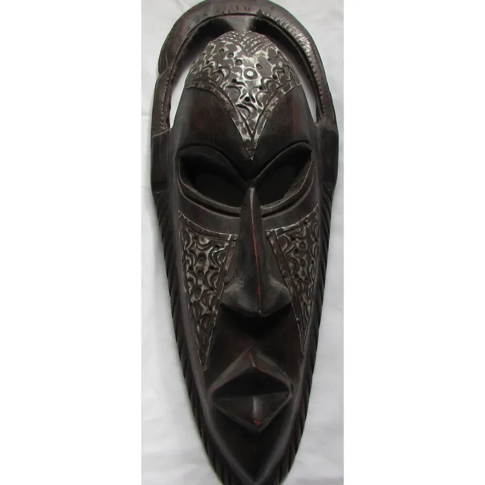 African tribal wall mask made in Ghana hand carved